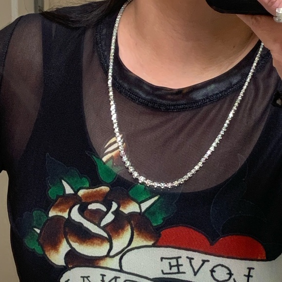 18k white gold 14ct diamond tennis necklace - Picture 9 of 11